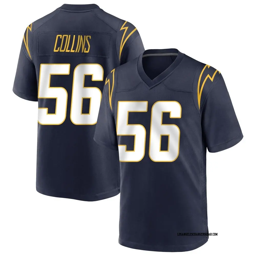 Game Navy Men's Chris Collins Los Angeles Chargers Team Color Jersey
