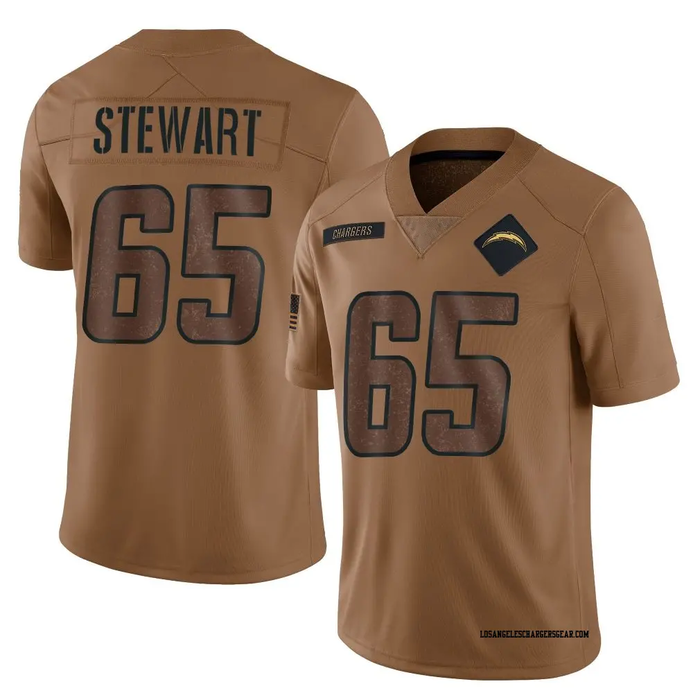 Limited Brown Men's Corey Stewart Los Angeles Chargers 2023 Salute To Service Jersey