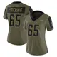 Limited Olive Women's Corey Stewart Los Angeles Chargers 2021 Salute To Service Jersey