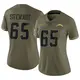 Limited Olive Women's Corey Stewart Los Angeles Chargers 2022 Salute To Service Jersey