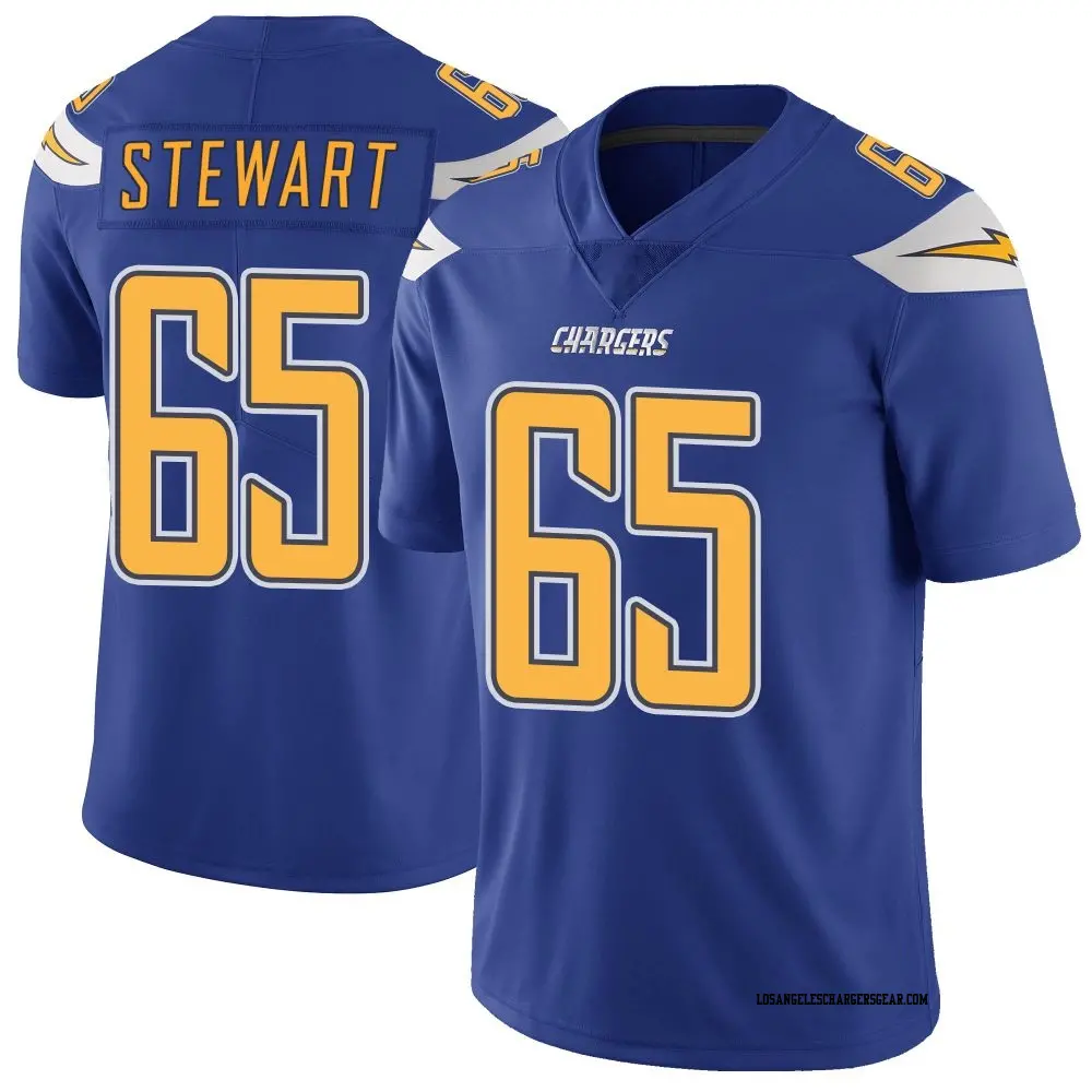 Limited Royal Youth Corey Stewart Los Angeles Chargers Color Rush Vapor Untouchable Jersey